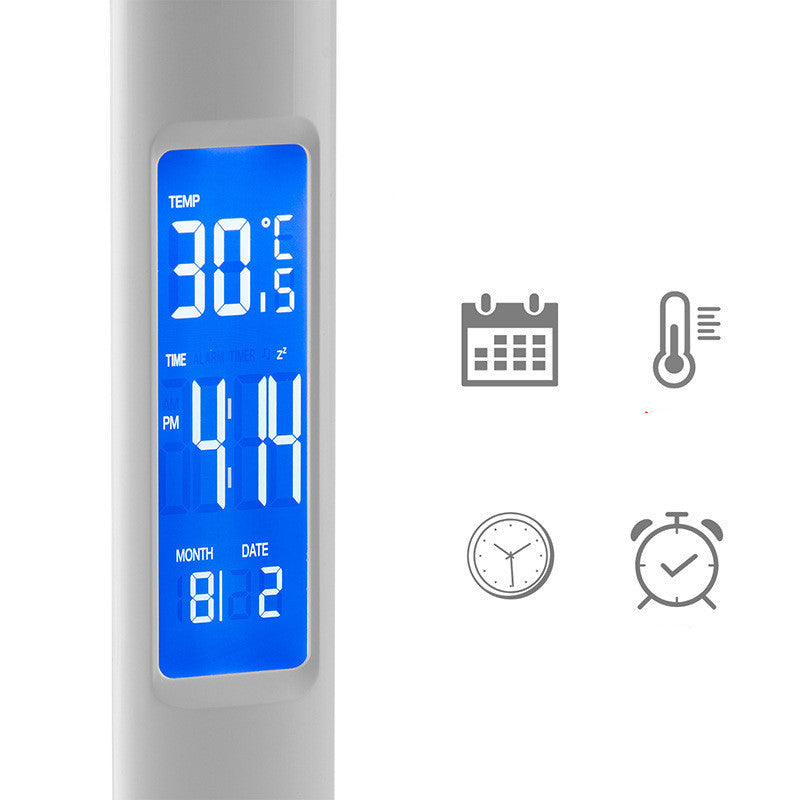 Smart Folding LED Desk Lamp with Clock and Calendar